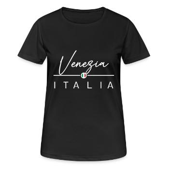 Italie - Venise - Venise - Italien - Italie - T-shirt respirant Femme - noir - Devant - AI Model Female 172 light (172cm)