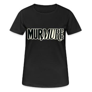 ''MURMURE''.Design - T-shirt respirant Femme - noir - Devant - AI Model Female 172 light (172cm)