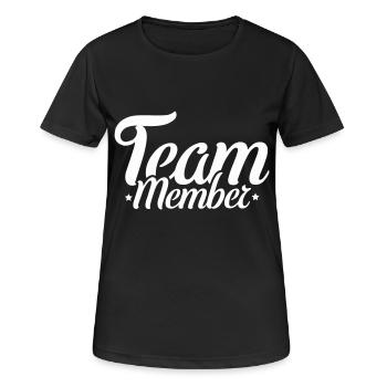 Team member - Women's Breathable T-Shirt - black - Front - AI Model Female 172 light (172cm)