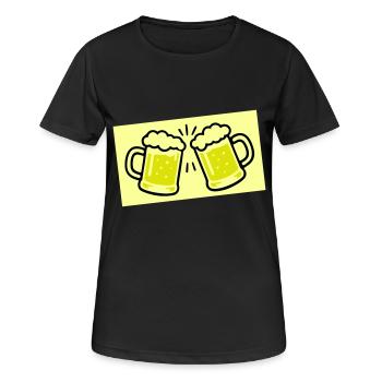 Beer Glass Beer Icon - Women's Breathable T-Shirt - black - Front - AI Model Female 172 light (172cm)