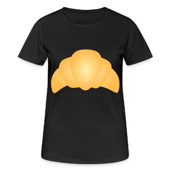 croissant - Women's Breathable T-Shirt - black - Front - AI Model Female 172 light (172cm)