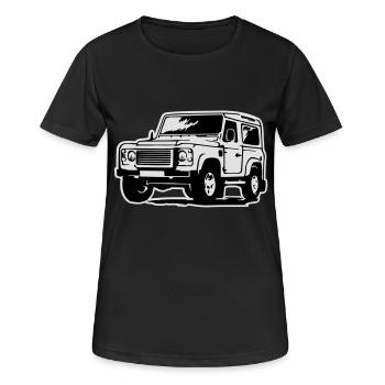 Defender (mit Hintergrund) - Women's Breathable T-Shirt - black - Front - AI Model Female 172 light (172cm)