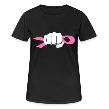 FIGHT CANCER SHIRT - Women's Breathable T-Shirt - black - Front - AI Model Female 172 light (172cm)