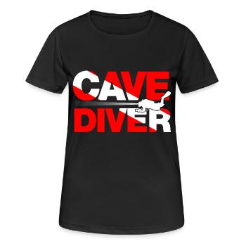 cave diver - T-shirt respirant Femme - noir - Devant - AI Model Female 172 light (172cm)