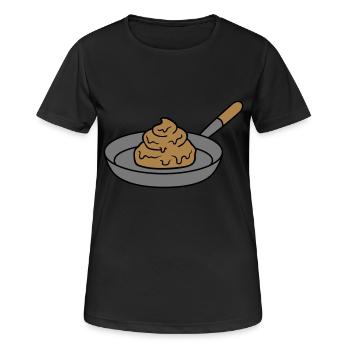 kacke scheisse kot ekelig ekelhaft koechin grillen - Frauen T-Shirt atmungsaktiv - Schwarz - Vorne - AI Model Female 172 light (172cm)