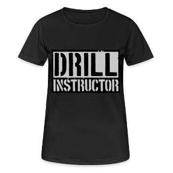 Schild Drill Instructor - Frauen T-Shirt atmungsaktiv - Schwarz - Vorne - AI Model Female 172 light (172cm)