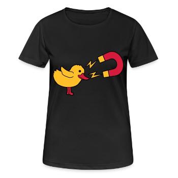 Chick Magnet Womanizer Logo - T-shirt respirant Femme - noir - Devant - AI Model Female 172 light (172cm)
