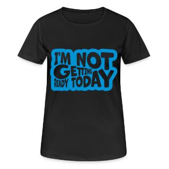 ne pas se préparer aujourd’hui - T-shirt respirant Femme - noir - Devant - AI Model Female 172 light (172cm)