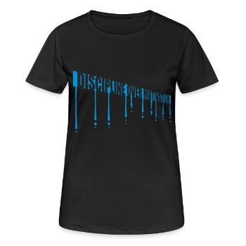Citation de discipline sur la motivation - T-shirt respirant Femme - noir - Devant - AI Model Female 172 light (172cm)