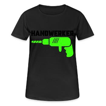 handwerker - Frauen T-Shirt atmungsaktiv - Schwarz - Vorne - AI Model Female 172 light (172cm)