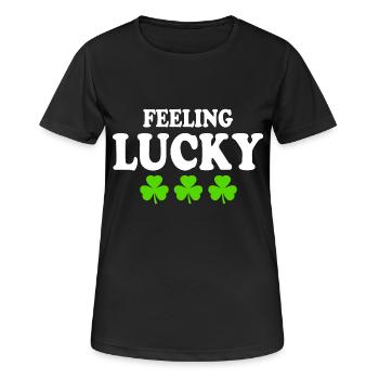 feeling lucky - Women's Breathable T-Shirt - black - Front - AI Model Female 172 light (172cm)