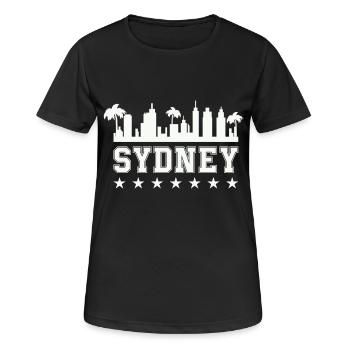 Sydney 01 - T-shirt respirant Femme - noir - Devant - AI Model Female 172 light (172cm)