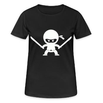 Ninja - T-shirt respirant Femme - noir - Devant - AI Model Female 172 light (172cm)