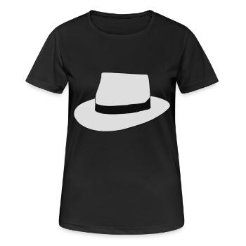 chapeau blanc - T-shirt respirant Femme - noir - Devant - AI Model Female 172 light (172cm)