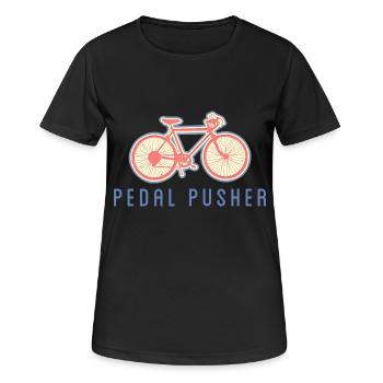 Bicycle Pedal Pusher - T-shirt respirant Femme - noir - Devant - AI Model Female 172 light (172cm)