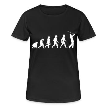 Evolution Golf Golfer Golfer Terrain de golf - T-shirt respirant Femme - noir - Devant - AI Model Female 172 light (172cm)