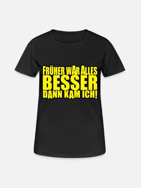 everything was better - Women's Breathable T-Shirt - black