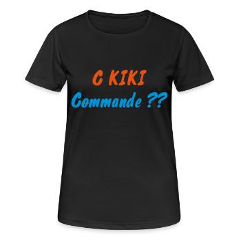 C KIKI Commande ?? - T-shirt respirant Femme - noir - Devant - AI Model Female 172 light (172cm)