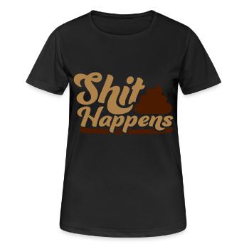 Poop pile shit happens - Women's Breathable T-Shirt - black - Front - AI Model Female 172 light (172cm)