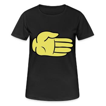 Hand Comic - Frauen T-Shirt atmungsaktiv - Schwarz - Vorne - AI Model Female 172 light (172cm)