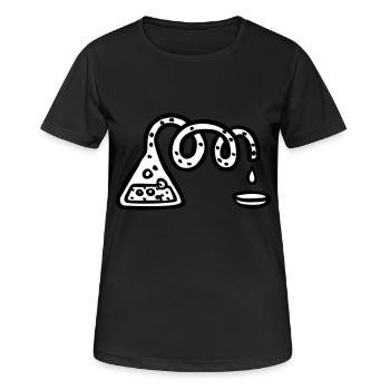 Science lab 1 - T-shirt respirant Femme - noir - Devant - AI Model Female 172 light (172cm)