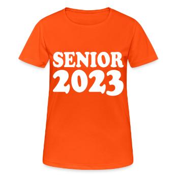 Senior 2023 - T-shirt respirant Femme - orange néon - Devant - AI Model Female 172 dark (172cm)