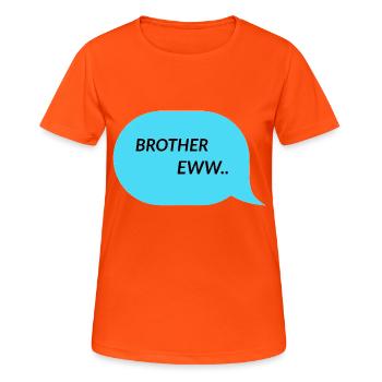 Frère - T-shirt respirant Femme - orange néon - Devant - AI Model Female 172 dark (172cm)