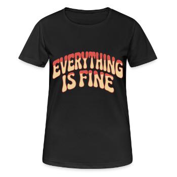 IS FINE - Women's Breathable T-Shirt - black - Front - AI Model Female 172 light (172cm)