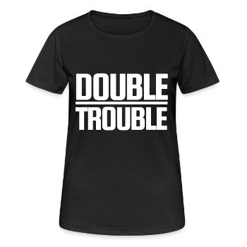 Double Trouble - T-shirt respirant Femme - noir - Devant - AI Model Female 172 light (172cm)