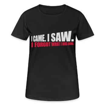 Je suis venu voir oublier - T-shirt respirant Femme - noir - Devant - AI Model Female 172 light (172cm)