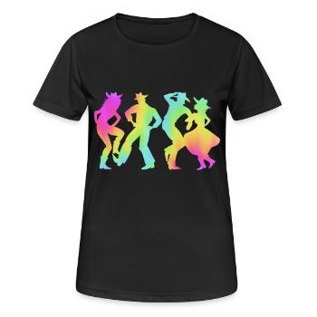 Square Dance - Women's Breathable T-Shirt - black - Front - AI Model Female 172 light (172cm)