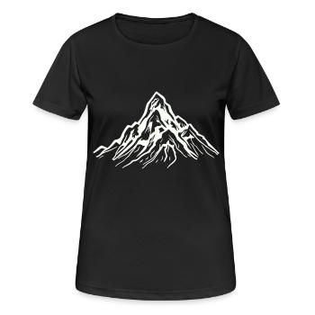 montagne - T-shirt respirant Femme - noir - Devant - AI Model Female 172 light (172cm)