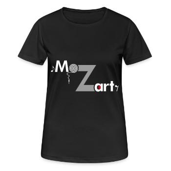 Mozart cool - Frauen T-Shirt atmungsaktiv - Schwarz - Vorne - AI Model Female 172 light (172cm)