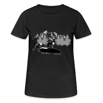 Bob - Bobsport - Frauen T-Shirt atmungsaktiv - Schwarz - Vorne - AI Model Female 172 light (172cm)