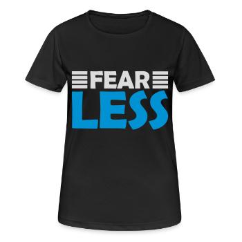 fearless Text Quote Design - Women's Breathable T-Shirt - black - Front - AI Model Female 172 light (172cm)