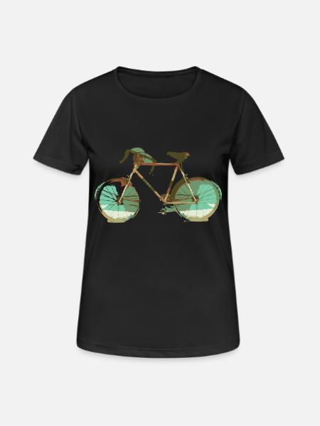 montagne vélo vélo VTT cycliste vélo - T-shirt respirant Femme - noir