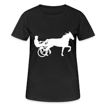 Trotting horse racing horse racing horses - Women's Breathable T-Shirt - black - Front - AI Model Female 172 light (172cm)