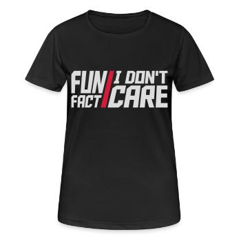 Je me fiche des faits - T-shirt respirant Femme - noir - Devant - AI Model Female 172 light (172cm)