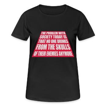boissons de crânes ennemis - T-shirt respirant Femme - noir - Devant - AI Model Female 172 light (172cm)