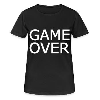 Game over - Frauen T-Shirt atmungsaktiv - Schwarz - Vorne - AI Model Female 172 light (172cm)