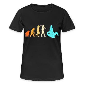 Jiu Jitsu Selbstverteidigung - Frauen T-Shirt atmungsaktiv - Schwarz - Vorne - AI Model Female 172 light (172cm)