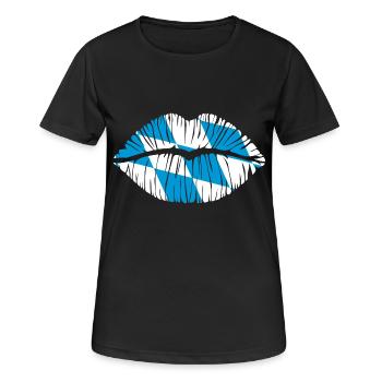 Kuss Bayern - Frauen T-Shirt atmungsaktiv - Schwarz - Vorne - AI Model Female 172 light (172cm)