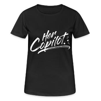 Her Copilot - T-shirt respirant Femme - noir - Devant - AI Model Female 172 light (172cm)