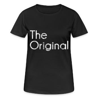 Le T-shirt original original de cadeau de chemise - T-shirt respirant Femme - noir - Devant - AI Model Female 172 light (172cm)
