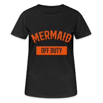 Mermaid off duty - Frauen T-Shirt atmungsaktiv - Schwarz - Vorne - AI Model Female 172 light (172cm)