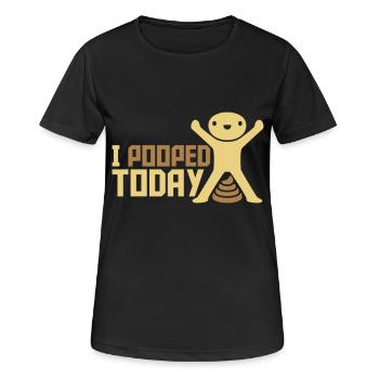 I pooped today Zitat - Frauen T-Shirt atmungsaktiv - Schwarz - Vorne - AI Model Female 172 light (172cm)