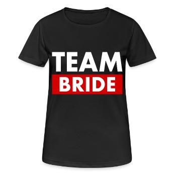 Team bride - Women's Breathable T-Shirt - black - Front - AI Model Female 172 light (172cm)
