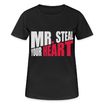 Mr steal your heart - Women's Breathable T-Shirt - black - Front - AI Model Female 172 light (172cm)