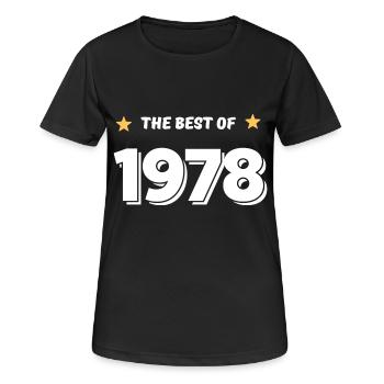 Best of 1978 - T-shirt respirant Femme - noir - Devant - AI Model Female 172 light (172cm)