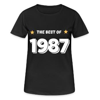 Best of 1987 - T-shirt respirant Femme - noir - Devant - AI Model Female 172 light (172cm)